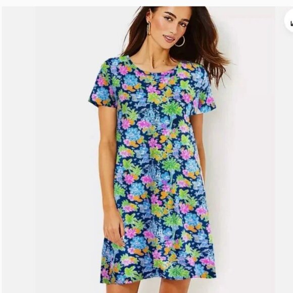 NWT Lilly Pulitzer LILLY LOVES DISNEY Cody Navy Dress - Picture 1 of 11